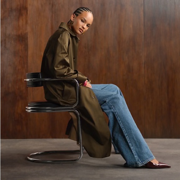 ASOS DESIGN longline trench coat in khaki - Picture 2 of 4